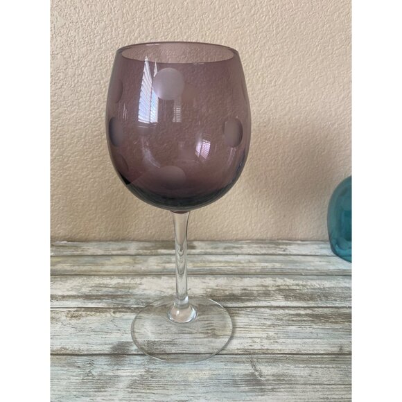 Marquis by Waterford Colored Polka Dot Wine Glasses – Set of 4 Balloon Goblets - Picture 11 of 15